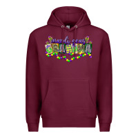 Burgundy mardi gras grandma Premium Hoodie - CowGirlArtShop