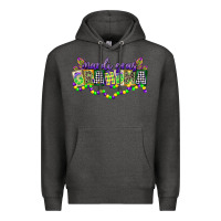 Charcoal Heather mardi gras grandma Premium Hoodie - CowGirlArtShop