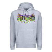 Heather Grey mardi gras grandma Premium Hoodie - CowGirlArtShop