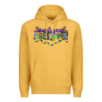 Mustard mardi gras grandma Premium Hoodie - CowGirlArtShop