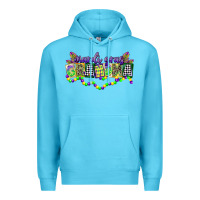 Ocean Blue mardi gras grandma Premium Hoodie - CowGirlArtShop