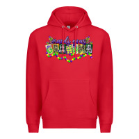 Red mardi gras grandma Premium Hoodie - CowGirlArtShop