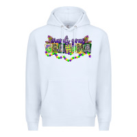 White mardi gras grandma Premium Hoodie - CowGirlArtShop