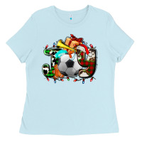 Baby Blue joy with soccer element and Christmas Ladies Tee - AdoDesignShop