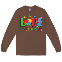 Chestnut love autism awareness Long Sleeve Tee - LillyAllenDesigns