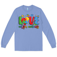 Colony Blue love autism awareness Long Sleeve Tee - LillyAllenDesigns