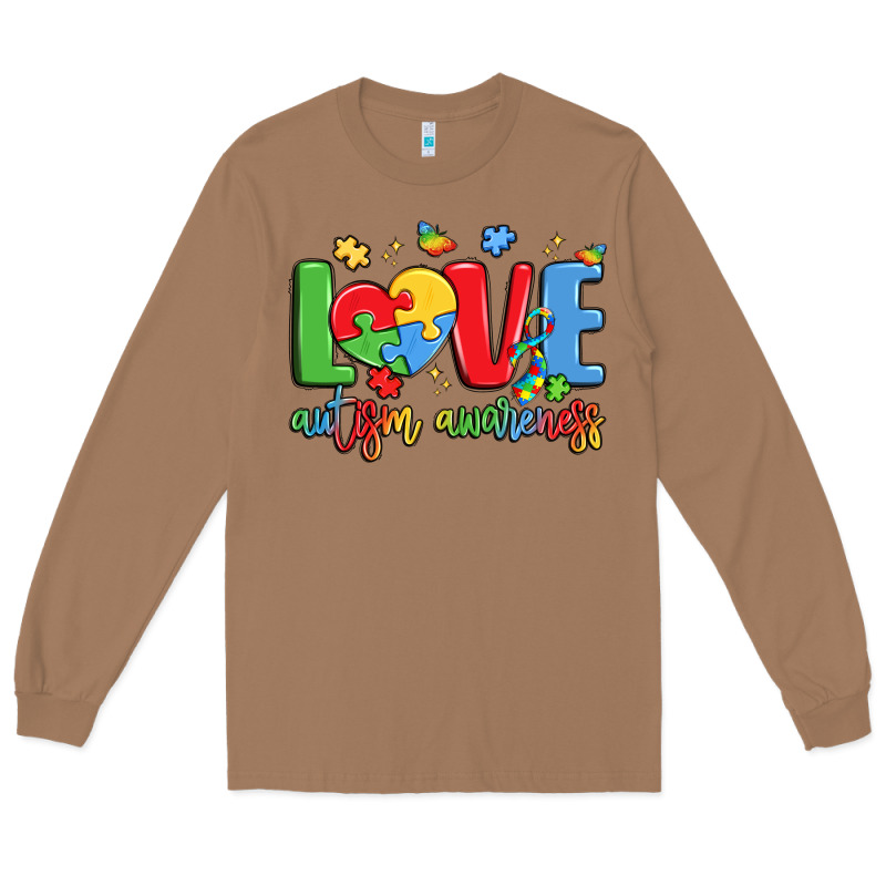 Love Autism Awareness Long Sleeve Tee by LillyAllenDesigns | Teevron