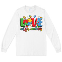 White love autism awareness Long Sleeve Tee - LillyAllenDesigns