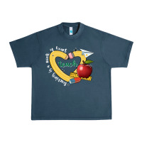 Midnight Navy teaching is a work of heart Urban Heavy Tee - JahusDesignShop