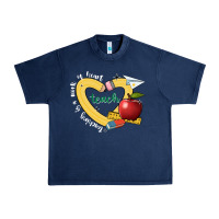 Navy teaching is a work of heart Urban Heavy Tee - JahusDesignShop