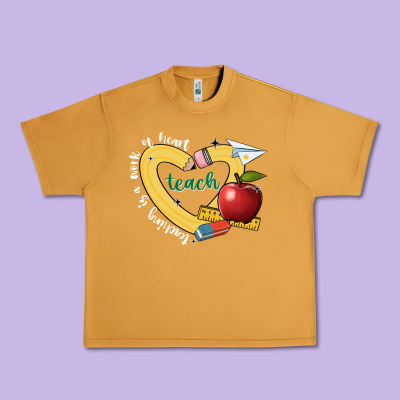 Teaching Is A Work Of Heart Urban Heavy Tee Designed By Jahusdesignshop