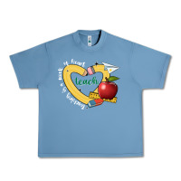 Pebble Blue teaching is a work of heart Urban Heavy Tee - JahusDesignShop