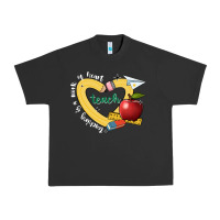 Pigment Black teaching is a work of heart Urban Heavy Tee - JahusDesignShop