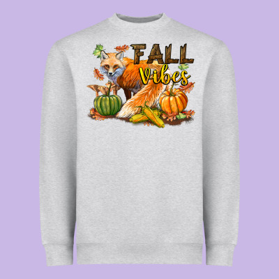 Fall Vibes Fox Heavyweight Sweatshirt Designed By Lillyallendesigns