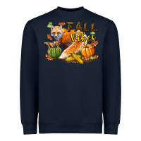 Navy Fall Vibes Fox Heavyweight Sweatshirt - LillyAllenDesigns