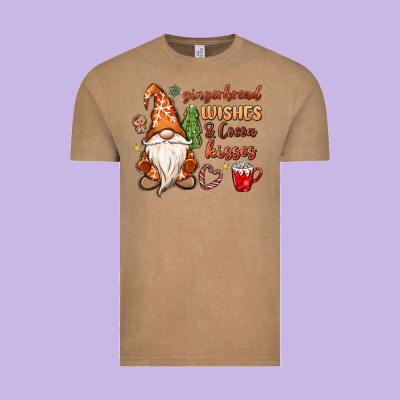 Gingerbread Wishes Cocoa Kisses Vintage Tee Designed By Maliassmallbusiness