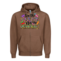 Chestnut see the ability not the disability nca Zipper Hoodie - NancyCooperArtShop