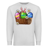 Dove Grey Easter eggs  Easter Day Premium Sweatshirt - CowGirlArtShop