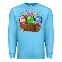 Ocean Blue Easter eggs  Easter Day Premium Sweatshirt - CowGirlArtShop