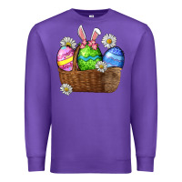 Purple Easter eggs  Easter Day Premium Sweatshirt - CowGirlArtShop