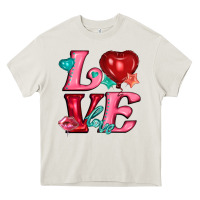 Cream love with balloons Heavy Core Tee - AdoDesignShop