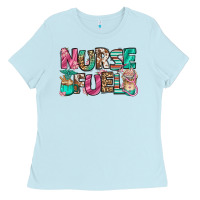 Baby Blue nurse fuel coffee cups Ladies Tee - Jasminsmagicworld