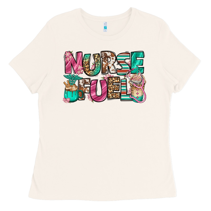 Nurse Fuel Coffee Cups Ladies Tee by Jasminsmagicworld | Teevron