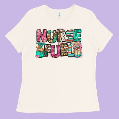 Nurse Fuel Coffee Cups Ladies Tee Designed By Jasminsmagicworld