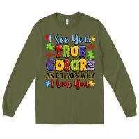 Army Green colorful love message Long Sleeve Tee - LillyAllenDesigns