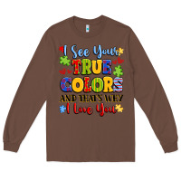 Chestnut colorful love message Long Sleeve Tee - LillyAllenDesigns
