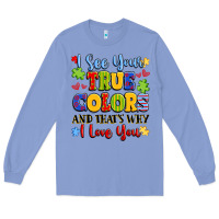 Colony Blue colorful love message Long Sleeve Tee - LillyAllenDesigns