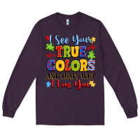 Plum colorful love message Long Sleeve Tee - LillyAllenDesigns