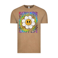 Vintage Coffee happy mind happy life Vintage Tee - NancyCooperArtShop