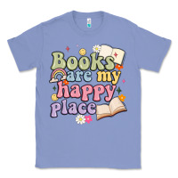 Colony Blue books are my happy place Classic Tee - MaliasSmallBusiness