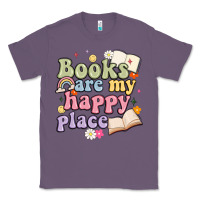 Lavender books are my happy place Classic Tee - MaliasSmallBusiness
