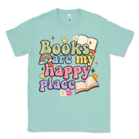 Seafoam books are my happy place Classic Tee - MaliasSmallBusiness