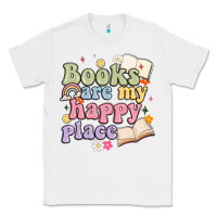 White books are my happy place Classic Tee - MaliasSmallBusiness