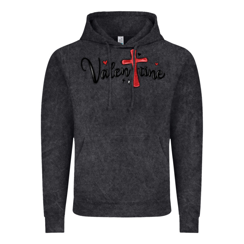 Valentine Cross Glitter Vintage Hoodie by MaliasSmallBusiness | Teevron