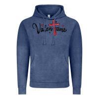 Vintage Denim valentine cross glitter Vintage Hoodie - MaliasSmallBusiness