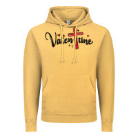 Vintage Mustard valentine cross glitter Vintage Hoodie - MaliasSmallBusiness
