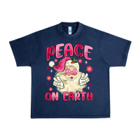 Navy peace on earth Urban Heavy Tee - MaliasSmallBusiness