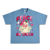 Pebble Blue peace on earth Urban Heavy Tee - MaliasSmallBusiness