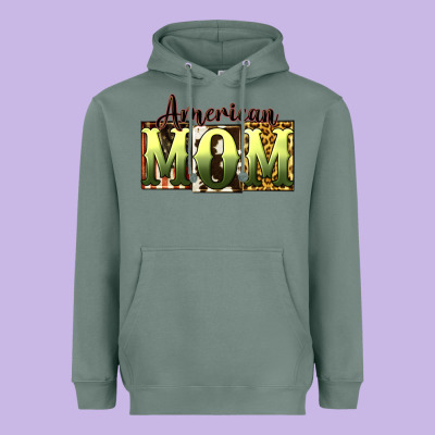 American Mom Mother's Day Heavyweight Hoodie Designed By Cowgirlartshop