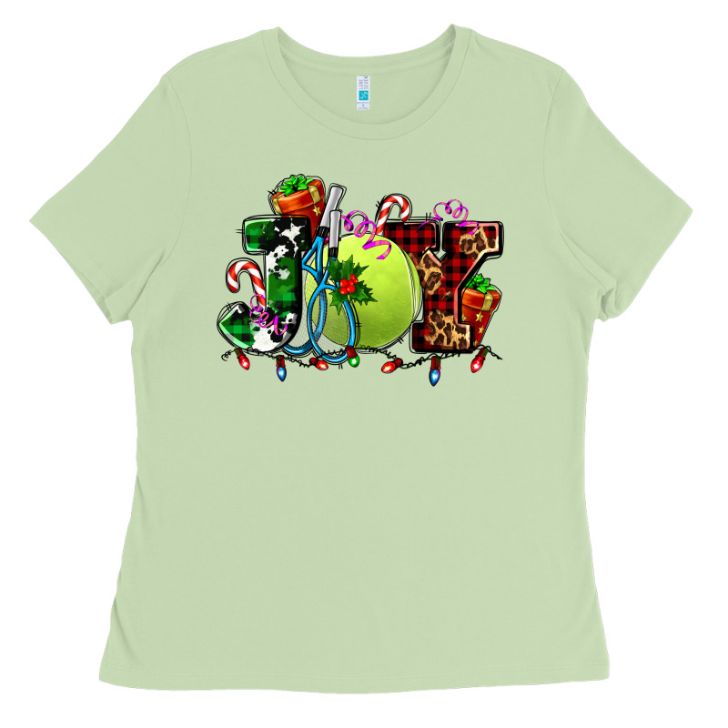 Joy And Tennis Christmas Ladies Tee by AdoDesignShop | Teevron