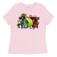 Bubblegum Pink joy and tennis christmas Ladies Tee - AdoDesignShop