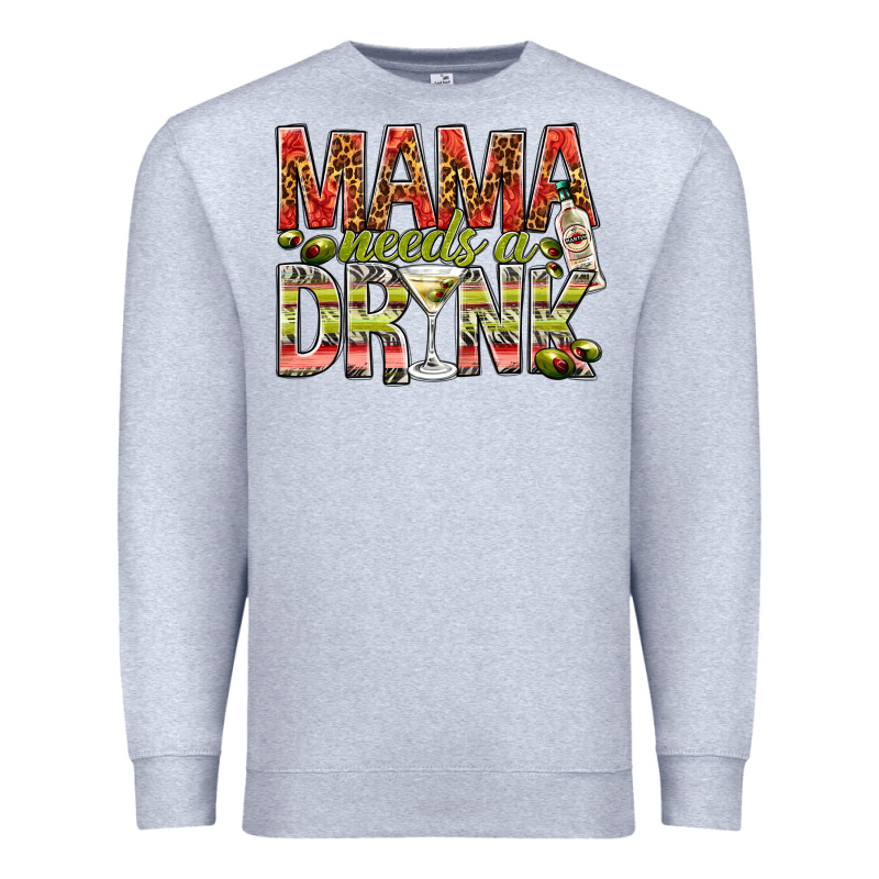 Mama Needs A Drink Mother's Day Premium Sweatshirt by HowdyJamesFarm | Teevron