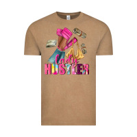 Vintage Coffee lady hustler afro high heels Vintage Tee - NancyCooperArtShop