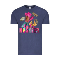 Vintage Denim lady hustler afro high heels Vintage Tee - NancyCooperArtShop