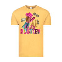 Vintage Mustard lady hustler afro high heels Vintage Tee - NancyCooperArtShop