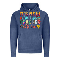 Vintage Denim its me hi im the teacher its me nca Vintage Hoodie - NancyCooperArtShop